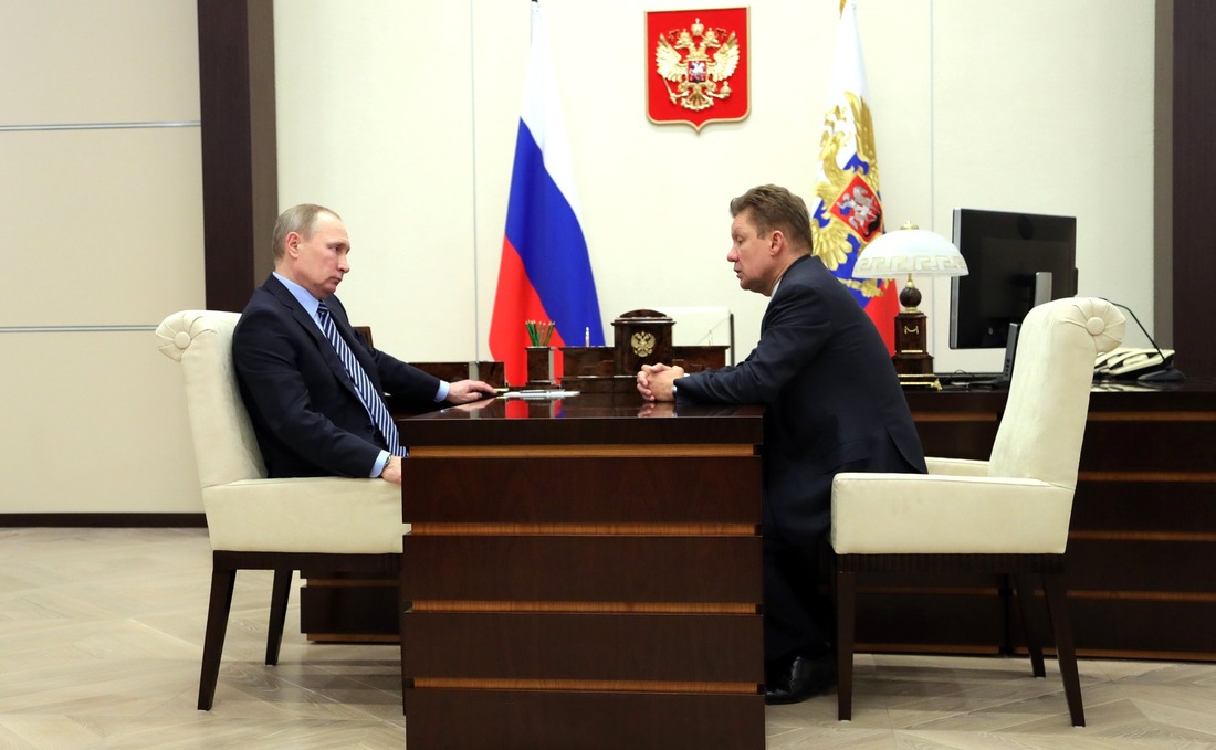 Владимир Путин и Алексей Миллер. Фото сайта kremlin.ru