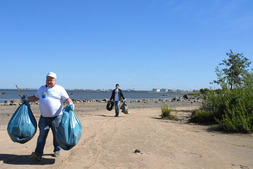 Во время проведения акции «Чистый берег»