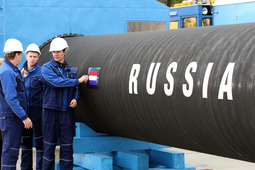 На территории России большая часть наземного участка газопровода, призванного обеспечить поставки российского газа в Европу, уже построена