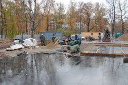 Работы в южной части Александровского парка, октябрь 2010 г.