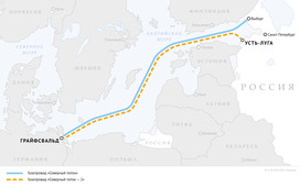 Маршруты газопроводов «Северный поток» и «Северный поток — 2»