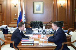 Алексей Миллер и Андрей Никитин во время встречи