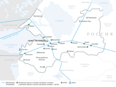 Схема газопроводов в Ленинградской области