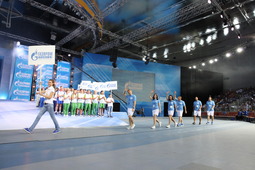 Спортсмены ООО «Газпром трансгаз Сакт-Петербург» на церемонии открытия